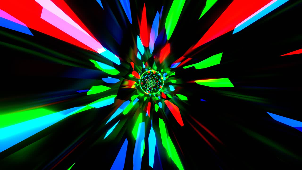 animación 3d de bucle 4k. líneas de neón abstractas se mueven en el espacio. fondo futurista. tráfico de neón