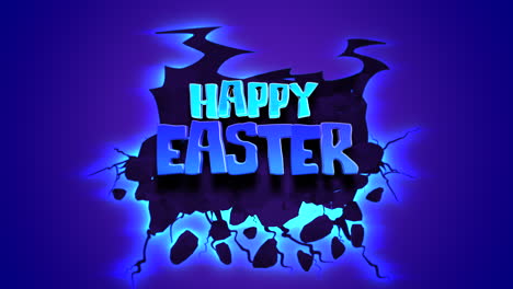 Happy-Easter-cartoon-text-with-ink-splashes-on-blue-texture