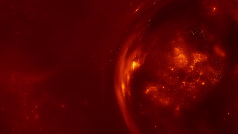 deep red giant wormhole curves the space around it