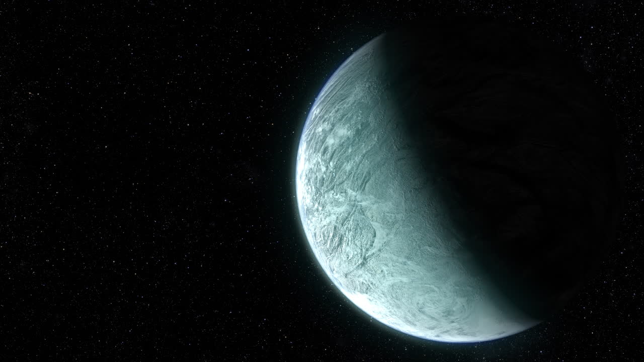 concepto futurista de exploración del espacio profundo descubriendo un nuevo planeta alienígena en otra galaxia