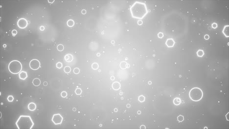 abstract geometric background with circles and hexagons