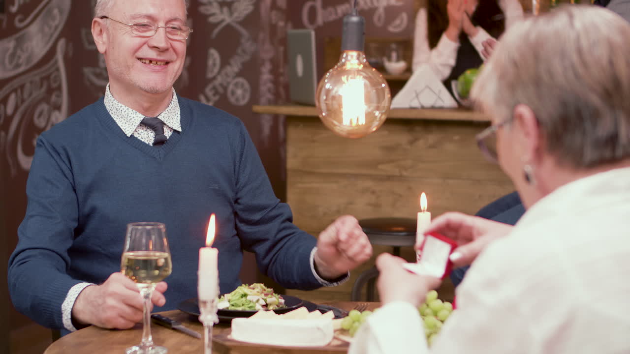 A man proposes marriage to his partner