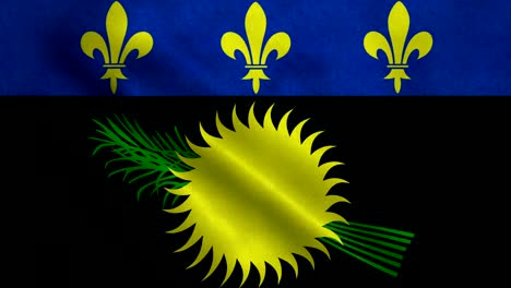 4k seamless loopable flag of guadeloupe