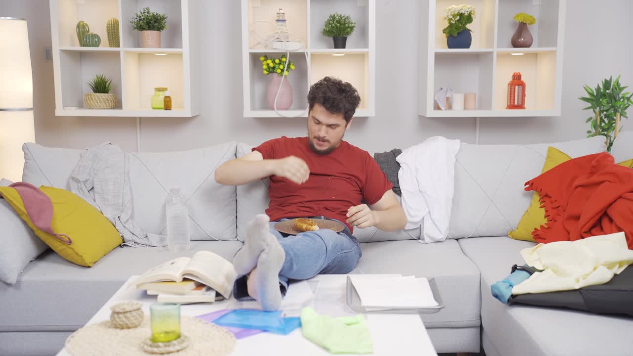 ⁇ 망진창하고 게으른 사람.