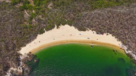 Hyperlapse-El-Organo-Bay,-Nationalpark-Huatulco,-Oaxaca,-Mexiko