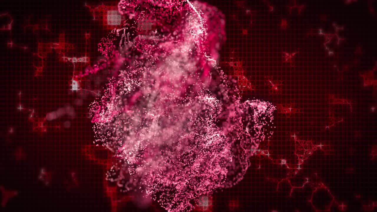 Cluster brightening and unfurling, particle cloud rising rotating expanding showing lab sim