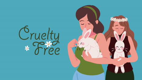 cruelty free lettering and girls