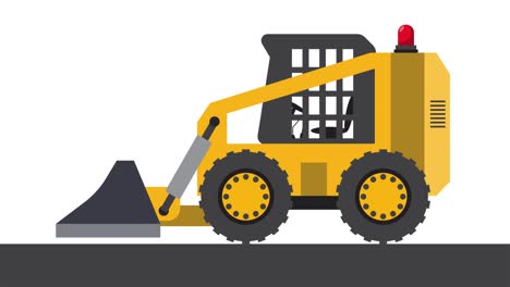 small loader or excavator. isolated on a white background
