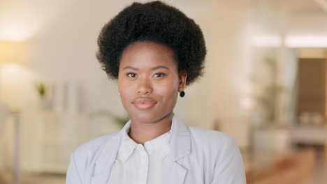 portrait of the face of a cheerful lawyer smiling