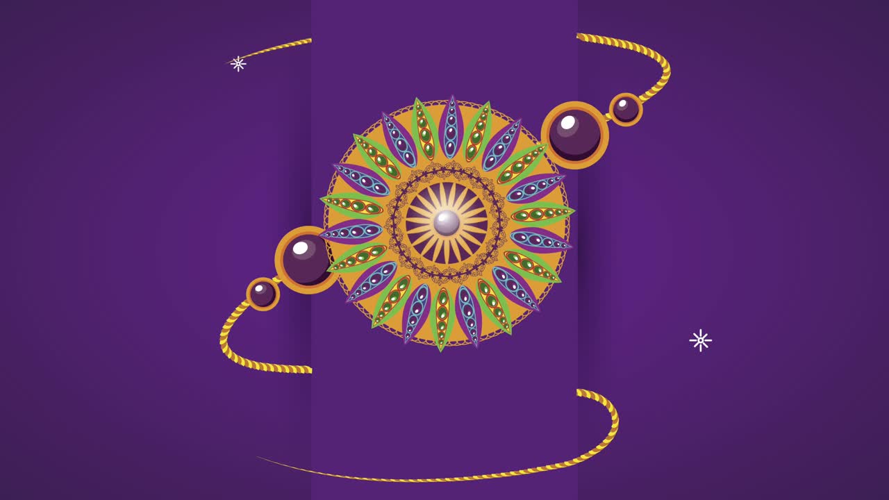 animazione del braccialetto di happy raksha bandhan