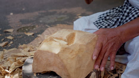 traditional mask making process in bali