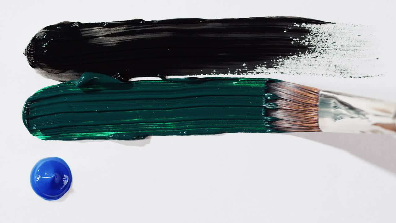 Paint strokes with a brush