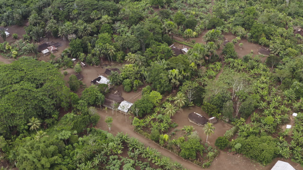 aerial shot, Amazon community, Ecuador