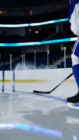 ice hockey player in action on an ice rink