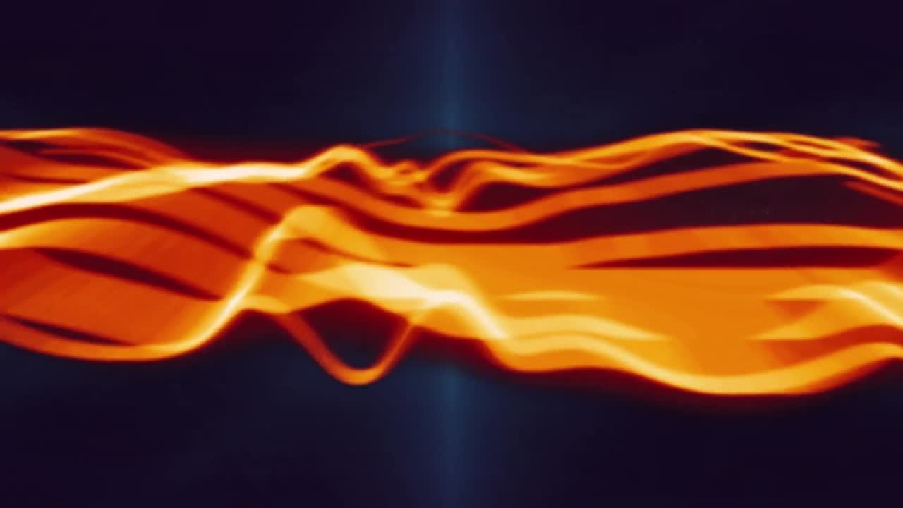 녹색 빛과 파동 위에 다채로운 시작 텍스트의 애니메이션