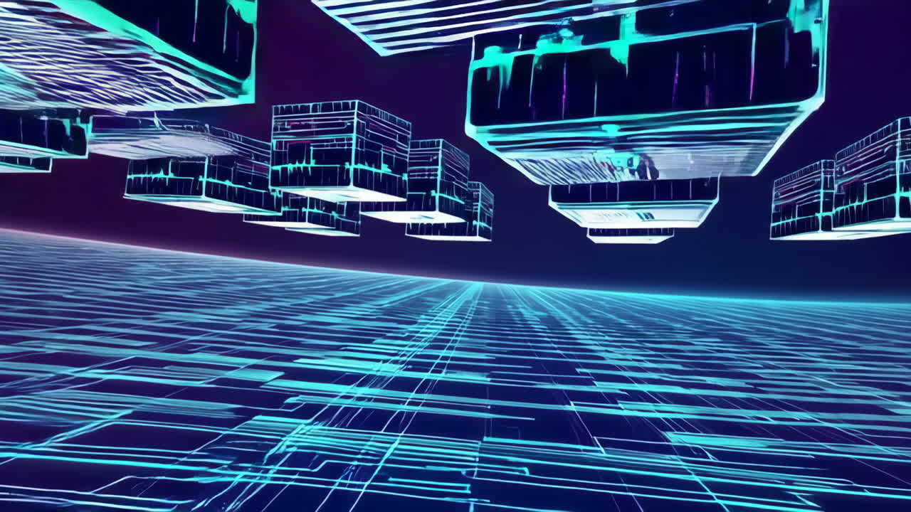 사이버 크 도시 풍경