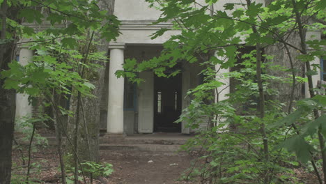 shot of an abandoned radioactive monument in pripyat exclusion zone, near chernobyl powerplant, ukraine