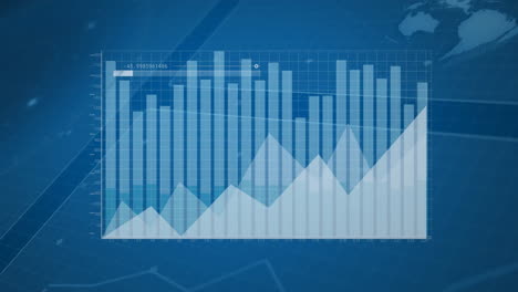 animación del procesamiento de datos financieros a través de la red