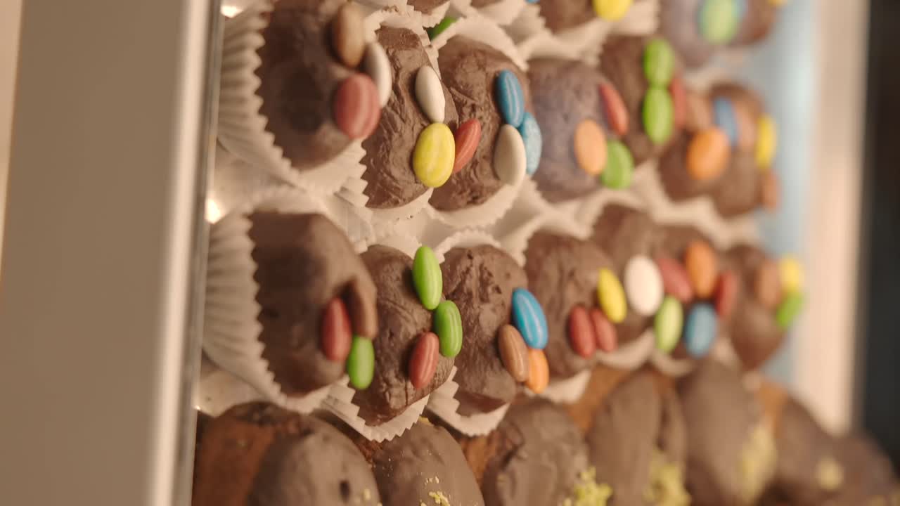 Chocolate Truffles with Colorful Candies