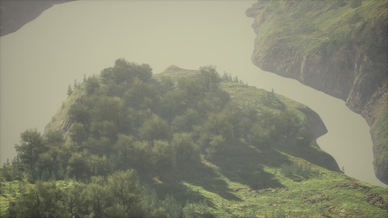 Misty Mountain River Valley