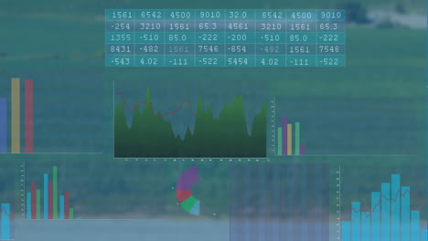 Animation-Der-Finanzdatenverarbeitung-Im-Querformat