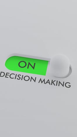 switching on the decision making switch vertical video