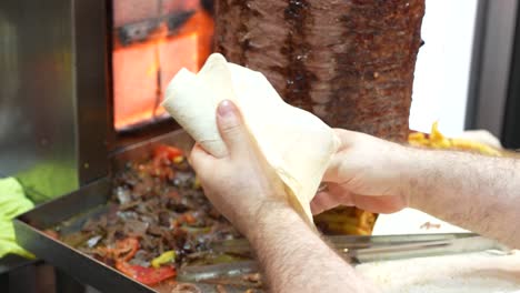 turkish doner kebab video, istiklal street taksim square, beyoglu istanbul turkey