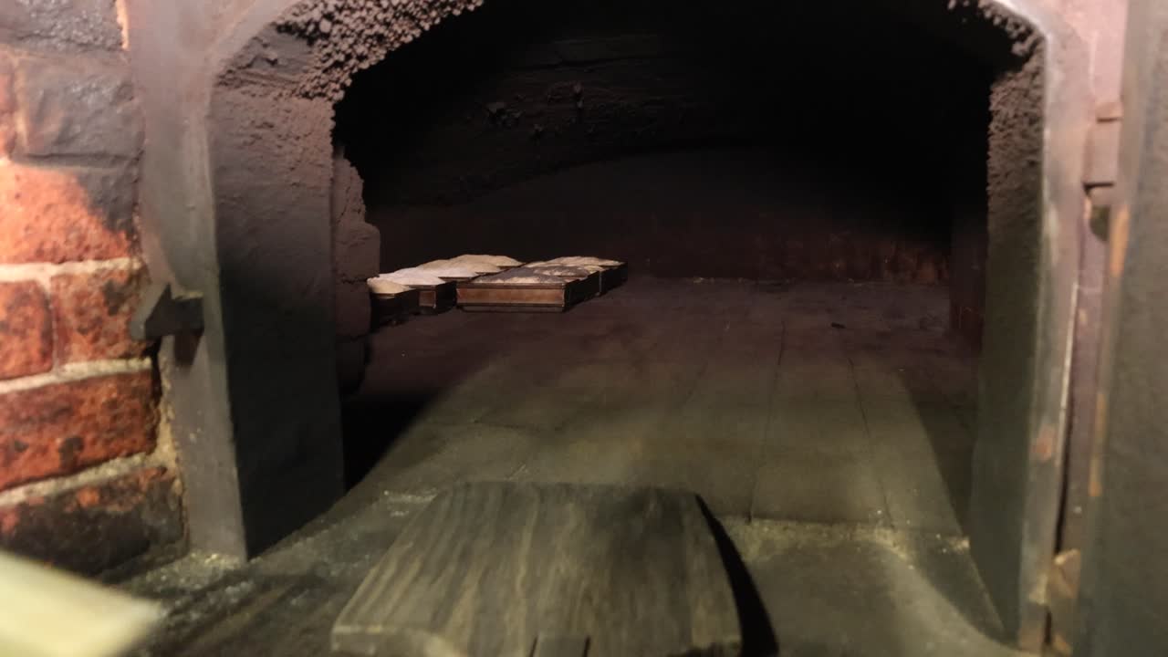 Historic underground bakery in Farina, South Australia. See bread being placed into the oven. Perfect for travel, food, or history projects