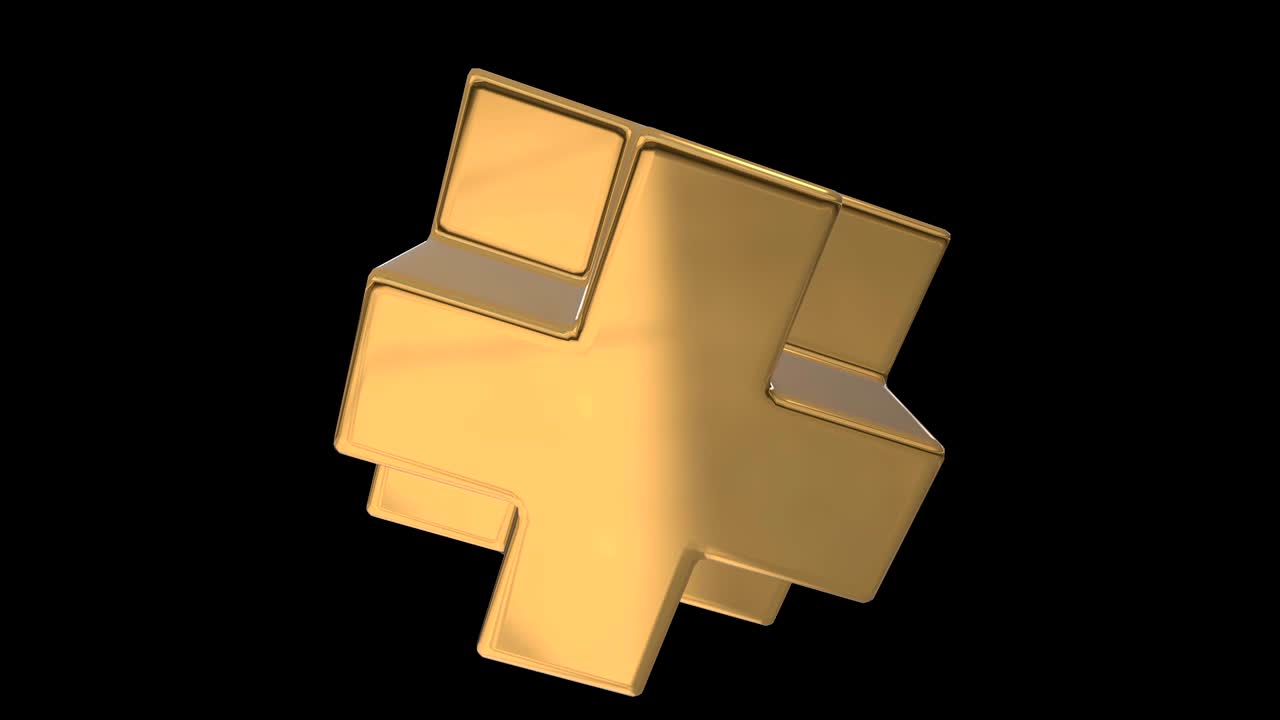 золотой кубик. 3d-крестный дизайн логотипа, круги в посевах, священная геометрия.