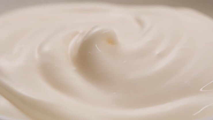 Close-up view of a creamy face moisturizer