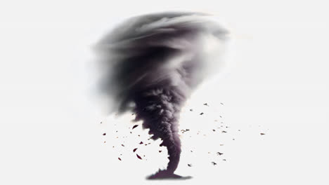 powerful swirling tornado storm animated overlay, transparent 4k video, alpha channel, prores 4444