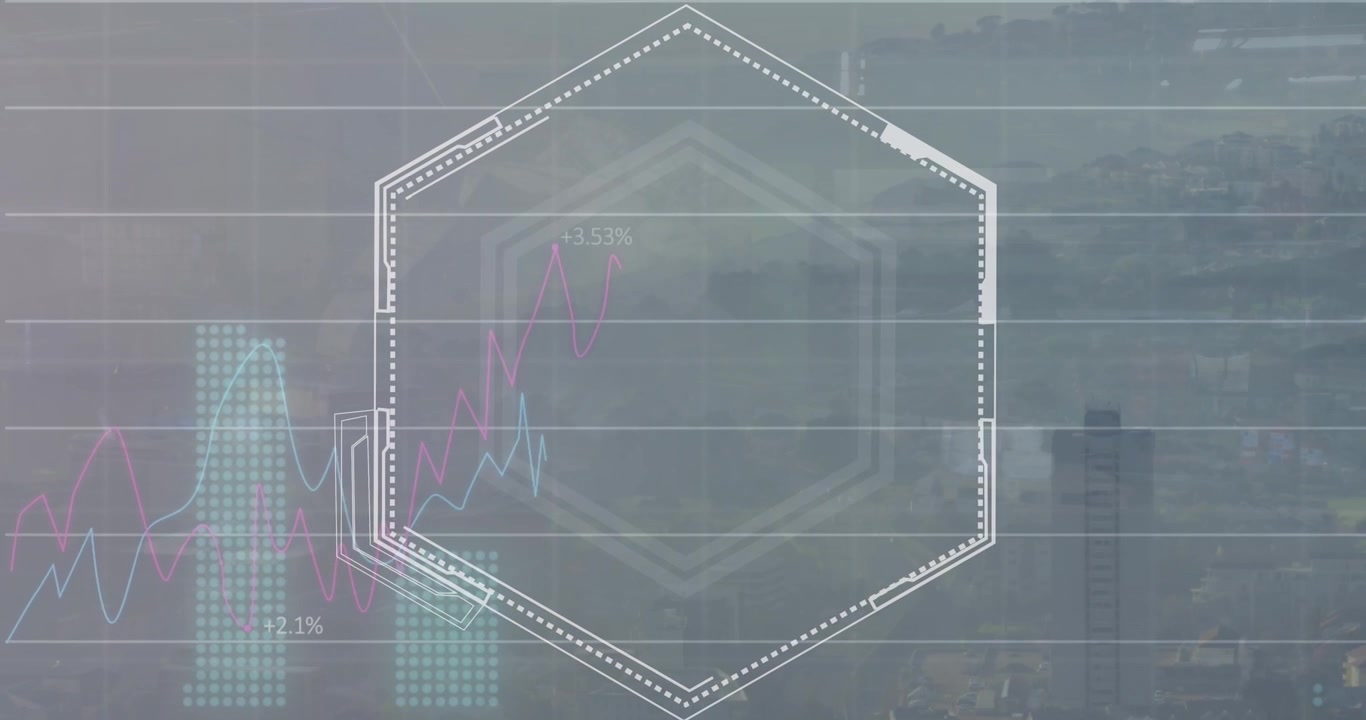 Animación del procesamiento de datos sobre el escaneo del alcance