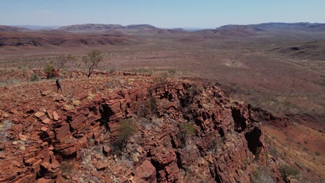 Vista-Aérea-De-Las-Montañas-En-El-Parque-Nacional-Karijini,-Pilbara,-Australia-Occidental