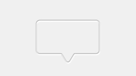 chat, speech bubble 3d icon animation on white background. 4k