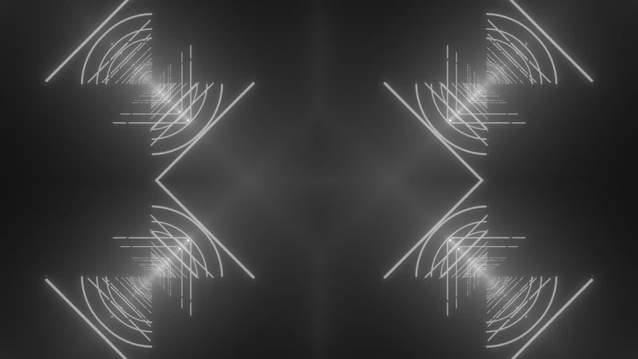 Abstract Neon Geometric Pattern