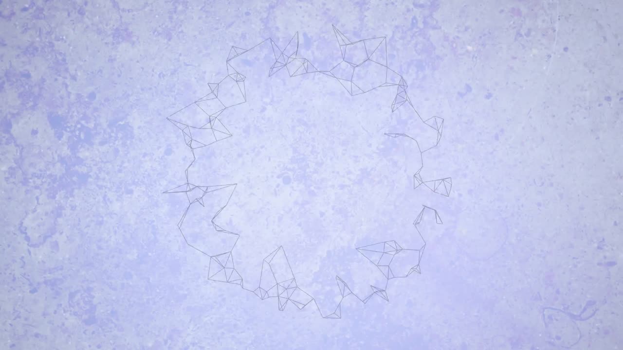 animación de una red giratoria de conexiones sobre un fondo púrpura