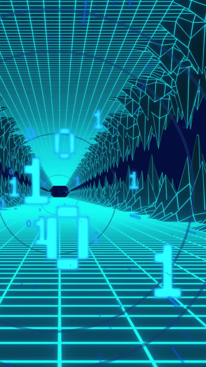 Animation of binary coding and digital tunnel over circles