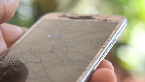 broken smartphone screen