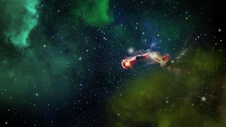 nebula clouds that form and move in the dark universe, outer space