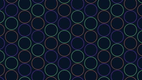 Seamless-neon-rainbow-geometric-circles-pattern-in-rows