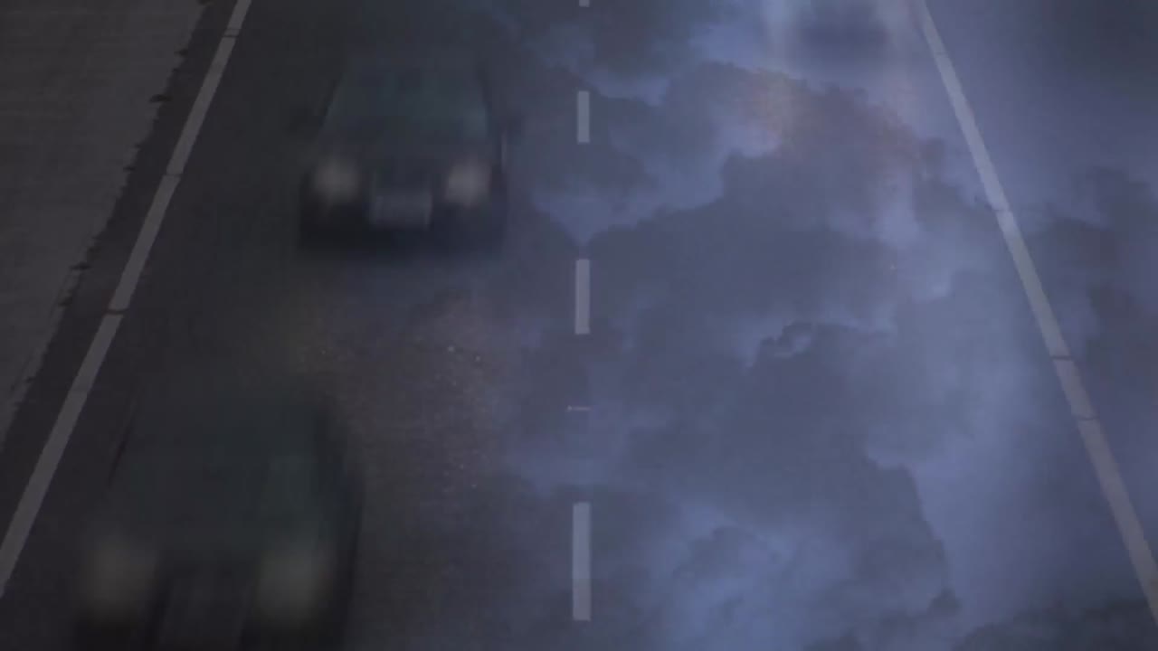 폭풍우 날 의 도로 교통