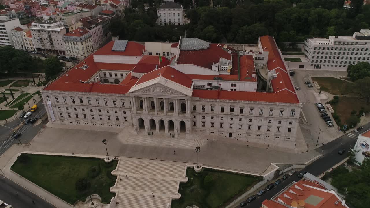 palacio de sao bento, lisboa, portugal 4k