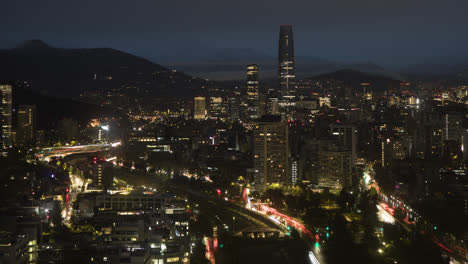 Santiago-De-Chile-Mañana-De-Invierno-Nubes-Y-Lapso-De-Tiempo-De-Lluvia