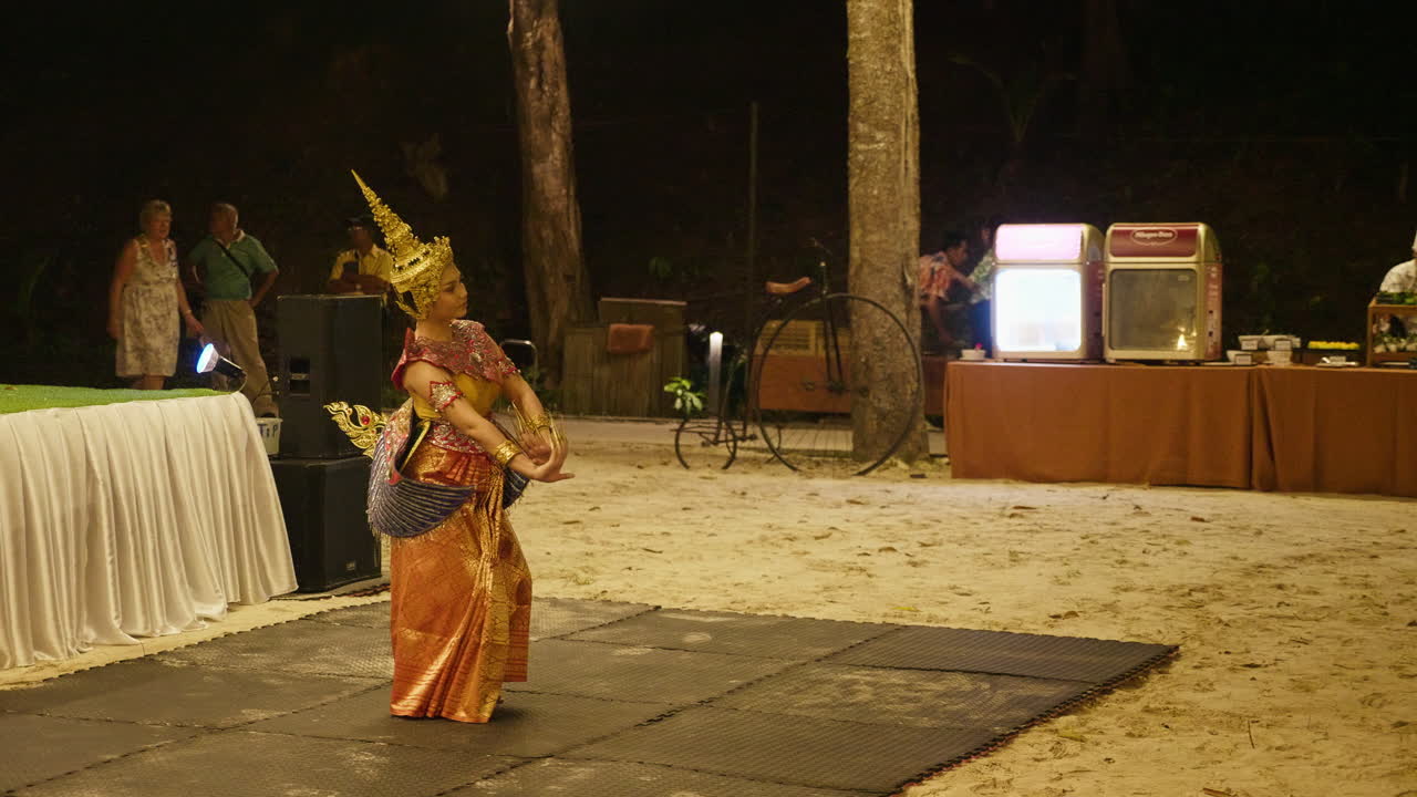 Thai Dance Performance at a Beach Event