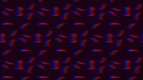 abstract pattern of curved lines and circles in red and blue