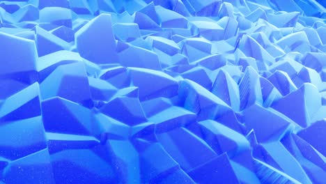 hermosa superficie 3d abstracta con chispas de brillo, ondas 3d abstractas se ejecutan en la superficie en bucle. gradiente azul, material mate suave con brillo interno ligero. animación 4k suavemente