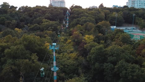 vista aérea de un teleférico en odessa, ucrania