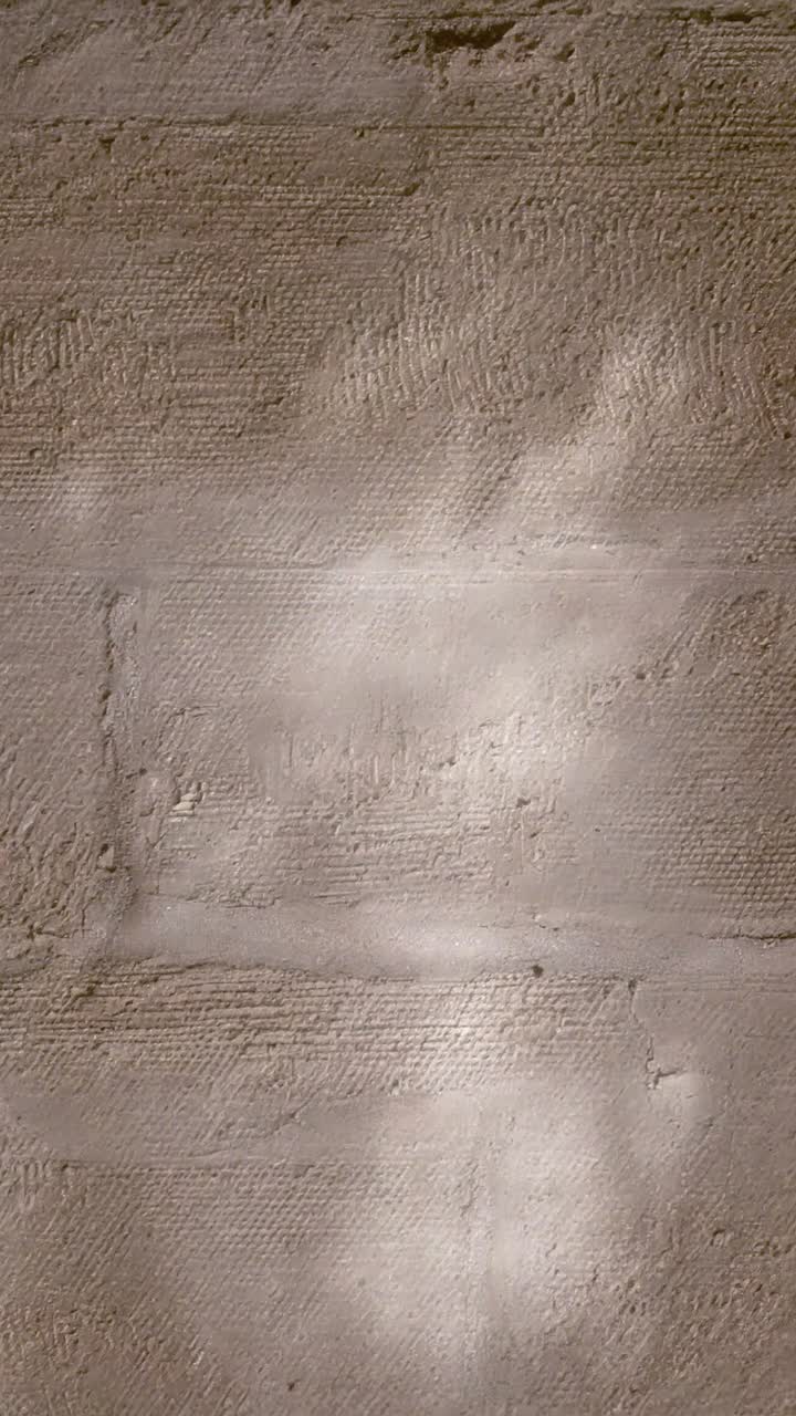Luz y sombras en movimiento sobre muro de hormigón texturizado