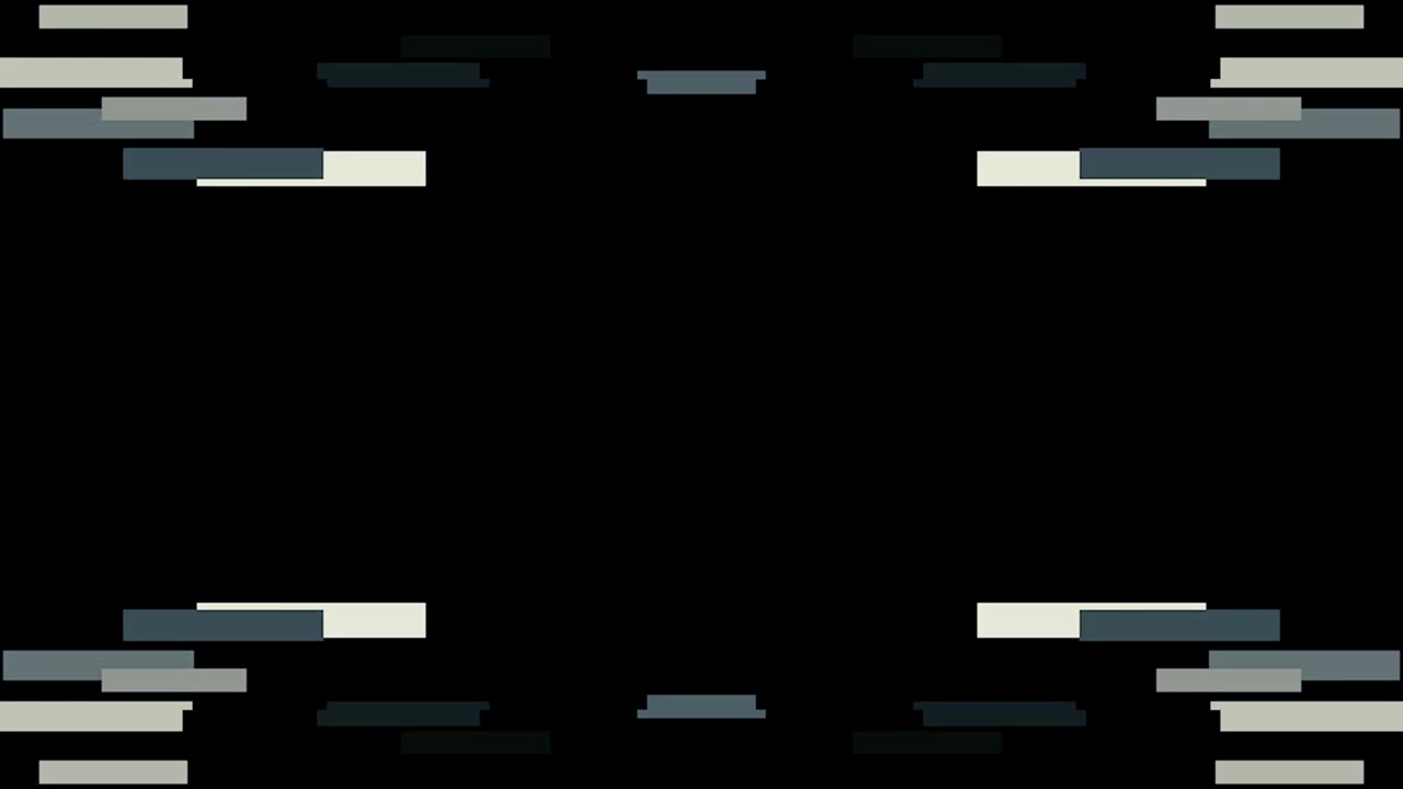 Abstract Digital Glitch Effect with Geometric Bars on Black Background