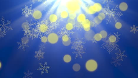 Falling-gold-snowflakes-and-glitters-on-shiny-gradient